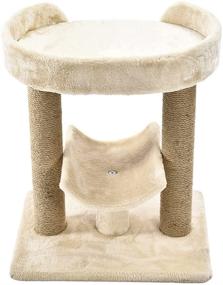 img 2 attached to AmazonBasics Platform Cat Tree Beige