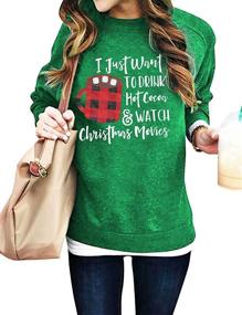 img 4 attached to Festive Christmas Movie Coffee Sweatshirts: Fun & Cute Long Sleeve Novelty Graphics for Women