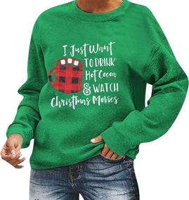 img 2 attached to Festive Christmas Movie Coffee Sweatshirts: Fun & Cute Long Sleeve Novelty Graphics for Women