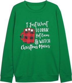 img 3 attached to Festive Christmas Movie Coffee Sweatshirts: Fun & Cute Long Sleeve Novelty Graphics for Women