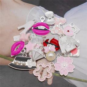 img 2 attached to Fashion Lipstick Jewelry Bracelet Earring