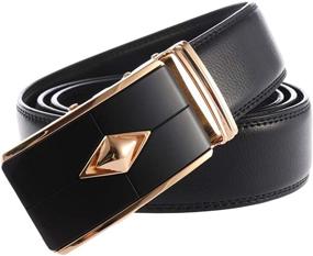 img 2 attached to Volanic Leather Ratchet Automatic Buckle Men's Accessories for Belts