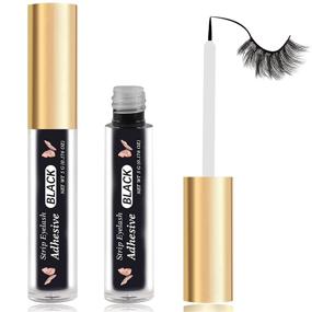 img 4 attached to 💧 HSKIE Black Eyelash Glue – Strong Waterproof Adhesive for False Lashes, Sensitive Eyes, Latex-Free Formula - 0.176 OZ