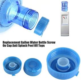 img 2 attached to 💧 Zerone Water Jug Cap: Blue Gallon Screw-on Cap Replacement Tool for Dia 2.17in Bottles - Pack of 5