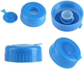 img 1 attached to 💧 Zerone Water Jug Cap: Blue Gallon Screw-on Cap Replacement Tool for Dia 2.17in Bottles - Pack of 5