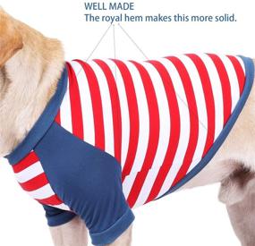 img 2 attached to 🐶 Wolspaw 2-Pack Striped Dog Shirt 4th of July - Black Red XL - 100% Cotton T Shirts for X-Large Dogs - Breathable & Stretchy - Pet Boy Girl Clothes