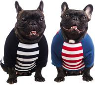 🐶 wolspaw 2-pack striped dog shirt 4th of july - black red xl - 100% cotton t shirts for x-large dogs - breathable & stretchy - pet boy girl clothes логотип