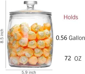 img 3 attached to 🏺 Folinstall Glass Jars with Lids - 72 FL OZ Storage Canister for Cereal, Candy, Nuts & More (1 Pack)