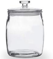 🏺 folinstall glass jars with lids - 72 fl oz storage canister for cereal, candy, nuts & more (1 pack) логотип