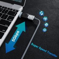 💻 usb c male to usb 3.0 female adapter 3-pack for macbook pro, ipad air, s21, microsoft surface go, galaxy note 20, s20 plus ultra logo