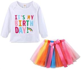 img 4 attached to Mud Kingdom Birthday Unicorn Headband: 🦄 Stylish Girls' Clothing for Skirts & Skorts