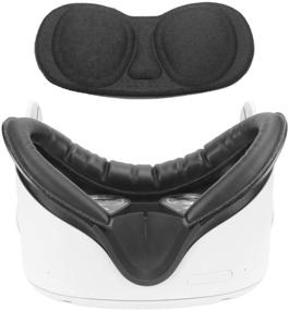 img 4 attached to 🔧 [New Release] SUNTA Leather Face Cover Replacement with Enhanced Comfort for Oculus Quest 2, VR Facial Interface &amp; Soft PU Leather Foam Face Pad &amp; Nose Pad Leak-prevention &amp; Lens Protection Cover Set
