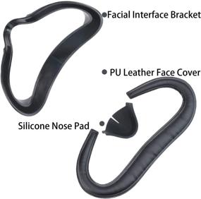img 2 attached to 🔧 [New Release] SUNTA Leather Face Cover Replacement with Enhanced Comfort for Oculus Quest 2, VR Facial Interface &amp; Soft PU Leather Foam Face Pad &amp; Nose Pad Leak-prevention &amp; Lens Protection Cover Set