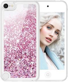 img 4 attached to 👑 Maxdara Glitter iPod Touch 5 6 7 Case - Floating Liquid Bling Sparkle Pretty Cute Case for iPod Touch 5th 6th 7th Generation (Rosegold)