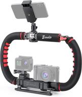 📷 zeadio camera smartphone stabilizer: foldable handheld video rig for cameras, camcorders, action cameras, dslrs, iphones, and android smartphones logo