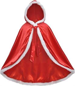 img 4 attached to Girls Christmas Velvet Hooded Hoodie
