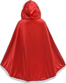 img 3 attached to Girls Christmas Velvet Hooded Hoodie