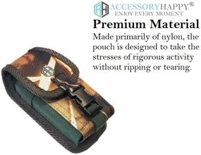 img 1 attached to 🌲 AH Military Grade Hunting Tree Camo Pouch for Flip Cell Phone Holster Carrier Holder Clip Nylon Belt - Compatible with Palm Phone Gusto 3 Cadence, DuraXTP, Jitterbug & Most FLIP Phones, Insulin Pump - Ultimate Protection for Outdoor Adventurers