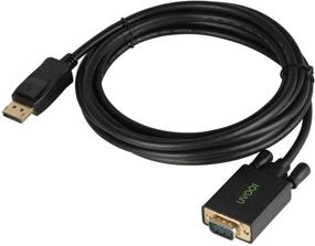 img 4 attached to 🔌 UVOOI 15ft Gold Plated DisplayPort to VGA Cable - Male to Male Adapter for High-Quality Video Transmission