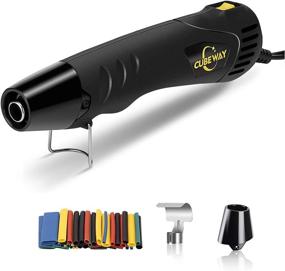 img 4 attached to CUBEWAY Mini Heat Gun Kit: 350W 662°F Hot Air Gun with Reflector 🔥 Nozzle & Shrink Tubing – Ideal for Wire Connectors, Crafting, and Epoxy Resin Projects