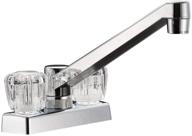 enhance your rv kitchen with dura faucet df-pk640a-cp swivel faucet - chrome finish and crystal acrylic knobs logo