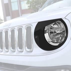 img 2 attached to Улучшите внешний вид вашего Jeep Renegade с помощью черных накладок Angry Bird Bezels Trim на фары u-Box (2015-2017)