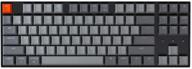 🔌 wireless mechanical gaming keyboard for mac and windows - keychron k8 tenkeyless, hot-swappable white backlight, bluetooth, multitasking, type-c wired with gateron blue switch logo