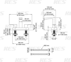 img 1 attached to 💦 Опыт спокойного потока водопада с KES Centerset Waterfall Certified L4101LF BK