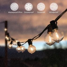 img 2 attached to 🌐 Globe Outdoor String Lights, OxyLED 54FT Patio String Light with 52 G40 Glass LED Bulbs (2 Spare), Waterproof Hanging Christmas Lights String for Outdoor Backyard, Porch, Bistro, Party, Garden