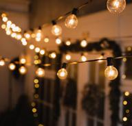 🌐 globe outdoor string lights, oxyled 54ft patio string light with 52 g40 glass led bulbs (2 spare), waterproof hanging christmas lights string for outdoor backyard, porch, bistro, party, garden logo