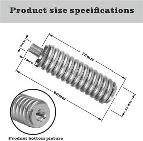 img 2 attached to 📻Высококачественный крепежной держатель антенны СВ из нержавеющей стали SS-3H с усиленным проволочным упругим зажимом - идеально подходит для радиоантенн СВ длиной до 60 дюймов, оснащен резьбой стандарта 3/8" x 24.