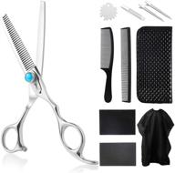 pandinus imperator hair cutting shears kit - professional 11-piece hairdressing set for barber, salon, home - thinning shears with teeth - suitable for kids and adults logo