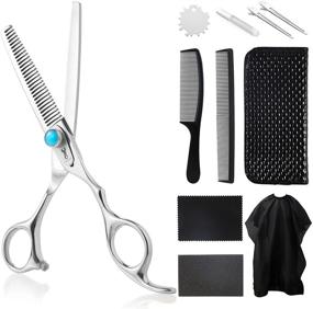 img 4 attached to Pandinus Imperator Hair Cutting Shears Kit - Professional 11-Piece Hairdressing Set for Barber, Salon, Home - Thinning Shears with Teeth - Suitable for Kids and Adults