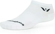 swiftwick performance running cushioned no show men's clothing logo