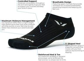 img 3 attached to Swiftwick PERFORMANCE Running Cushioned No Show Men's Clothing