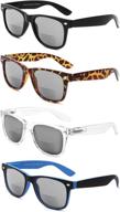 👓 bifocal reading sunglasses 4-pack: outdoor sun bifocus readers with case logo