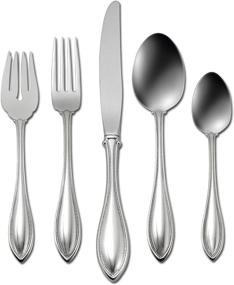 img 4 attached to 🍴 Oneida American Harmony: Complete 45-Piece Flatware Set for 8 | 18/0 Stainless Steel | Dishwasher Safe | Elegant Silverware Collection