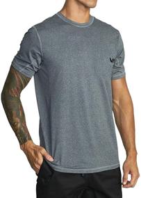 img 2 attached to RVCA Charcoal Heather Men's Sleeve T-Shirt: Stylish and Comfortable T-Shirts & Tanks for Men