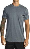 rvca charcoal heather men's sleeve t-shirt: stylish and comfortable t-shirts & tanks for men logo