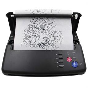 img 4 attached to 🖨️ Tattoo Stencil Printer with Free Transfer Paper - 2021 Upgraded Tattoo Thermal Copier for Tattooing and Stencil Creation (Black)