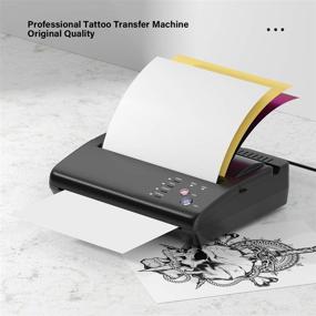 img 3 attached to 🖨️ Tattoo Stencil Printer with Free Transfer Paper - 2021 Upgraded Tattoo Thermal Copier for Tattooing and Stencil Creation (Black)