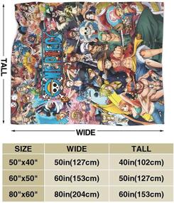 img 1 attached to 🛏️ Japanese Cartoon Flannel Blanket - Soft Cozy Lightweight Throw for Children & Adults | Oversized, All-Seasons Home Decoration for Sofa Bed Couch | 50 X 40 inch – Air Conditioning Friendly