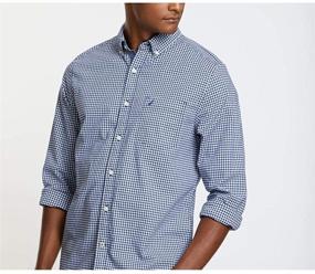 img 1 attached to 👔 Nautica Classic Stretch Gingham XXL Мужская Одежда: Стильные Рубашки для Крупных и Высоких