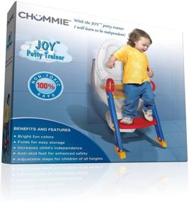 img 3 attached to 🚽 Chummie Joy Portable Potty Training Ladder Step Up Seat for Boys and Girls with Anti-Skid Feet, Adjustable Steps, Comfortable Potty Seat and Handrail – 6-in-1 Solution for Effective Toilet Training