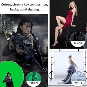 img 1 attached to 📸 Professional LOMTAP Photography Softbox Light Kit: High-Quality Lighting Setup for Photo and Video Shooting, Includes 6.5ftx9.8ft Background Support System, Stand, Softboxes, Umbrella Reflector, and Backdrop