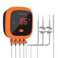 🌡️ inkbird waterproof 150 ft bluetooth meat thermometer ibt-4xc: magnet, timer, alarm, 4 probes- digital wireless bbq grill thermometer for cooking, smoker, kitchen, oven logo