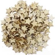 🌟 uplama 200pcs small 1 inch wood star cutout shape - diy crafts & sewing decor, photo props - 25mm size logo