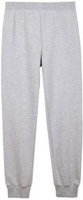 img 4 attached to 👖 UNACOO Girls French Jogger Pants with Pockets - Girls' Capris