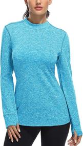 img 4 attached to 🏃 Fulbelle Women's Fleece Thermal Tops: Stay Warm and Stylish during Your Run!