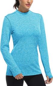 img 1 attached to 🏃 Fulbelle Women's Fleece Thermal Tops: Stay Warm and Stylish during Your Run!